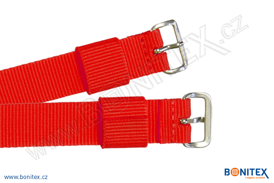 Náramek-nylon-INA55-samostatná nylonová páska,260-275x17mm,kov.spona 1-červená - bonitex 