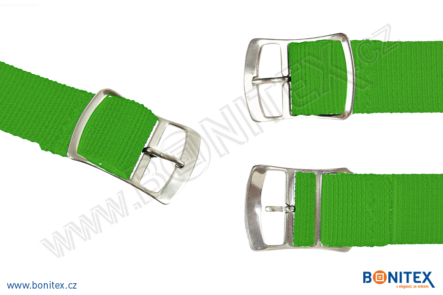 Náramek-nylon-INA55-samostatná nylonová páska,260-275x15mm,kov.spona 2-zelená... -bonitex