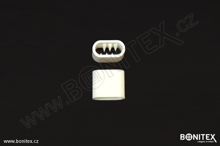 Náramky-příslušenství: uzávěr-jednorázový-válec-plast--pr.12,4mm/délka... - bonitex