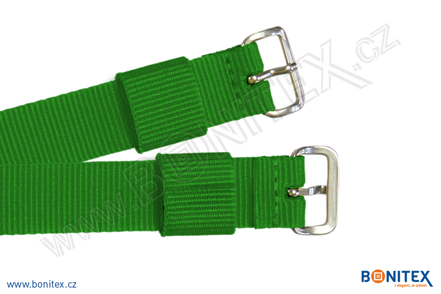 Náramek-nylon-INA55-samostatná nylonová páska,260-275x17mm,kov.spona 1-zelená,tm -bonitex