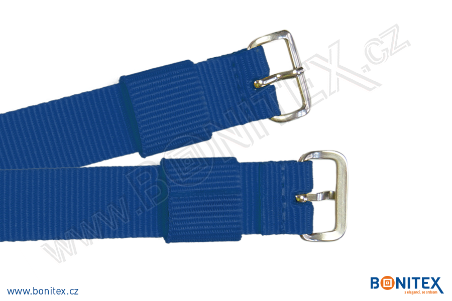 Náramek-nylon-INA55-samostatná nylonová páska,315x16mm,kov.spona 1-modrá - bonitex.cz 