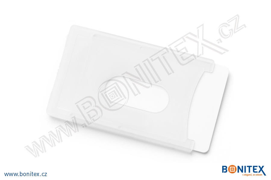 Pouzdro-na ŠÍŘKU karty-ISO-PLAST,PP-60x90-tl.3,5mm-průhledné - bonitex 