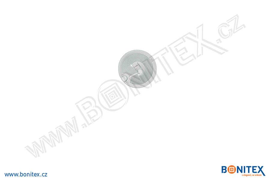 Tag-disk-PLAST-PVC-kolečko pr.25mm-tl.0,82mm-s RFID-13,56 MHz-samolepící-bílý (SO-21) - bo