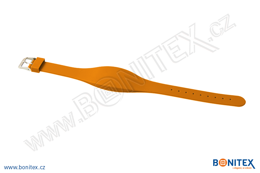 Náramek-silikon-255x17/34mm,kov.spona-s RFID-13,56 MHz-oranžový - bonitex