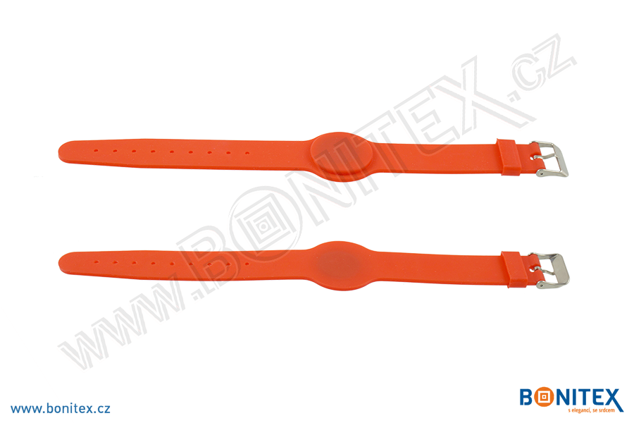 Náramek-silikon-242x20/35mm,kov.spona-s RFID-125kHz-červený - bonitex