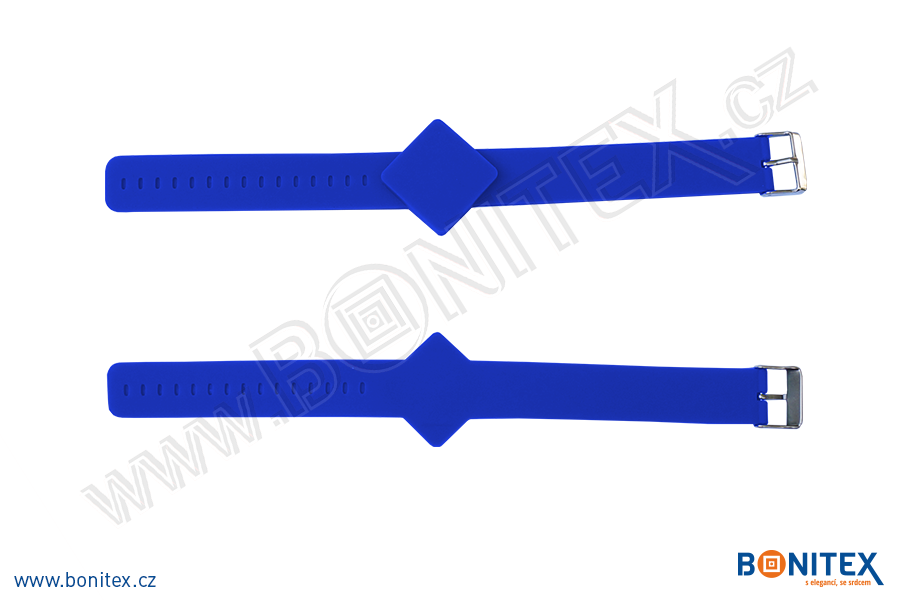 Náramek-silikon-247x20/40mm,kov.spona-s RFID-13,56 MHz-modrý - bonitex 