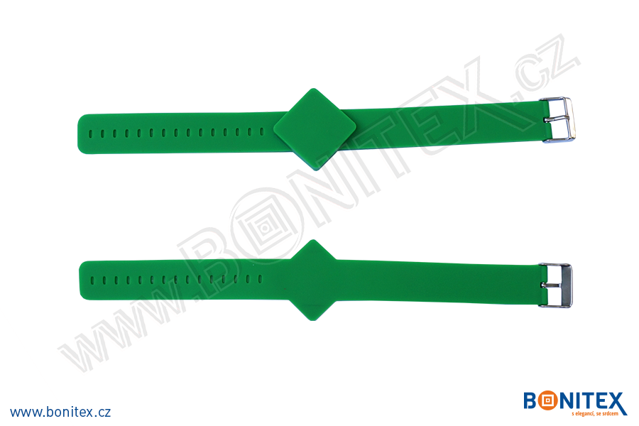Náramek-silikon-247x20/40mm,kov.spona-s  RFID-125 kHz-zelený - bonitex 