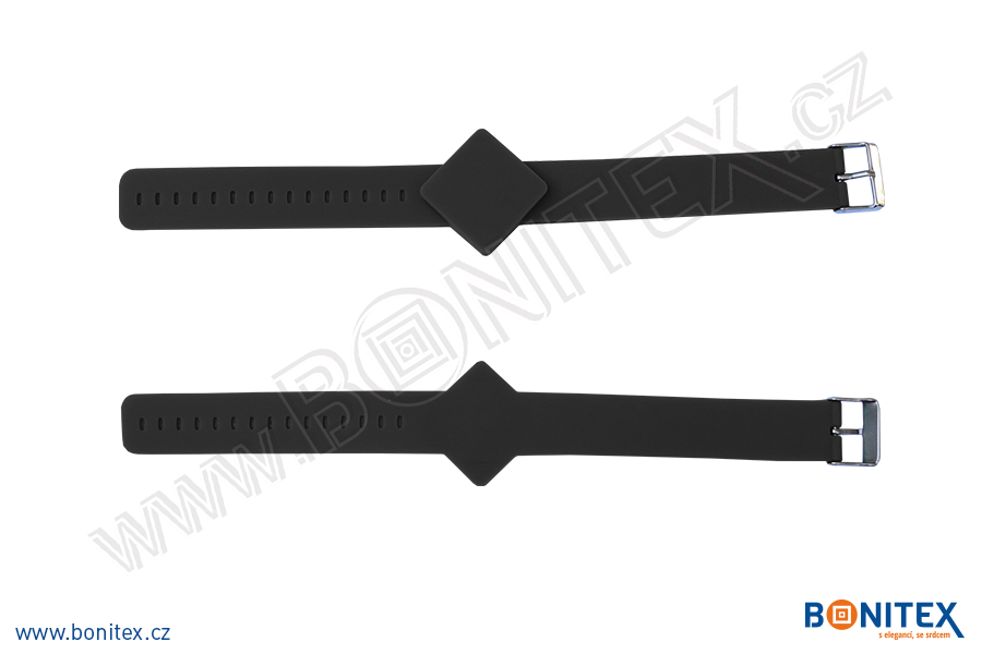 Náramek-silikon-247x20/40mm,kov.spona-s  RFID-125 kHz-černý - bonitex 