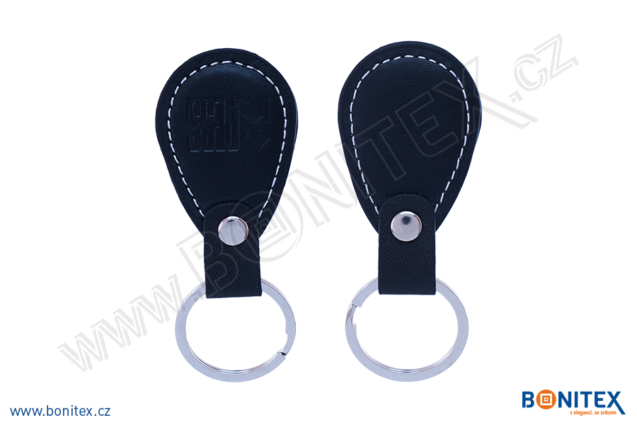 Klíčenka-PU kůže-68x36mm-s RFID-125 kHz-černá - bonitex