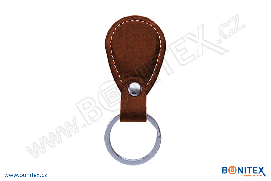 Klíčenka-PU kůže-68x36mm-s RFID-125 kHz-hnědá - bonitex