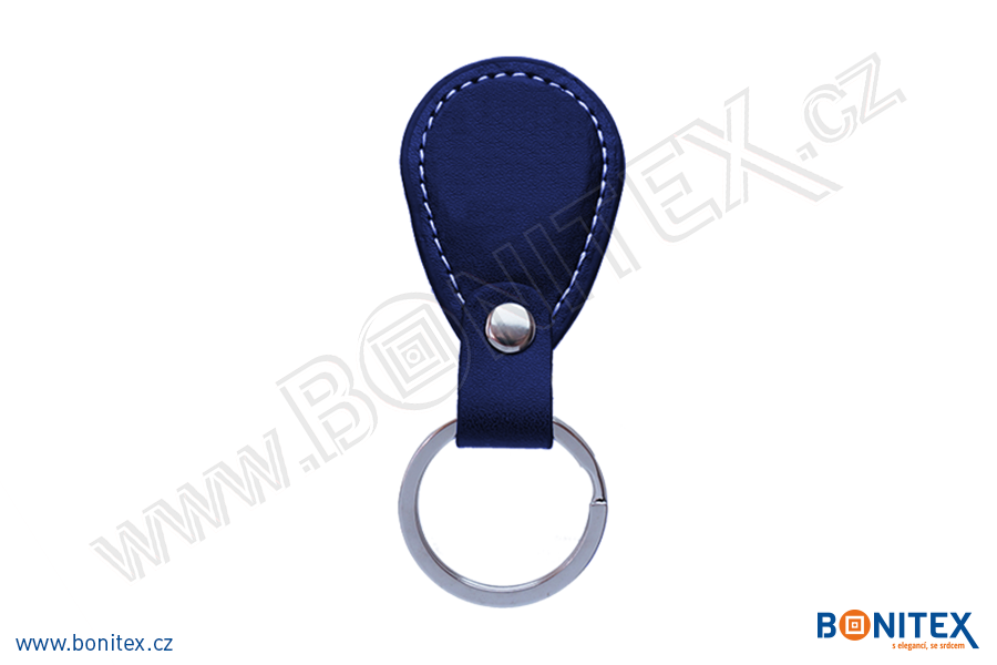 Klíčenka-PU kůže-68x36mm-s RFID-125 kHz-modrá - bonitex