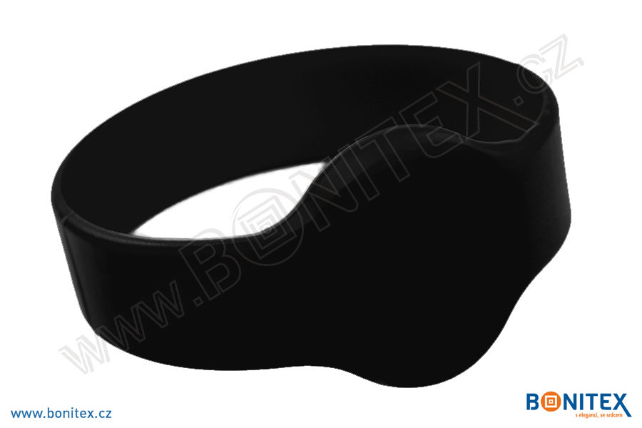 Náramek-silikon-kruh,pr.65mm-s RFID-13,56 MHz-černý (SO-21) - bonitex